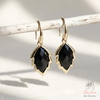Obsidian Earrings | Boho Drop Earring | Crystal Jewelry