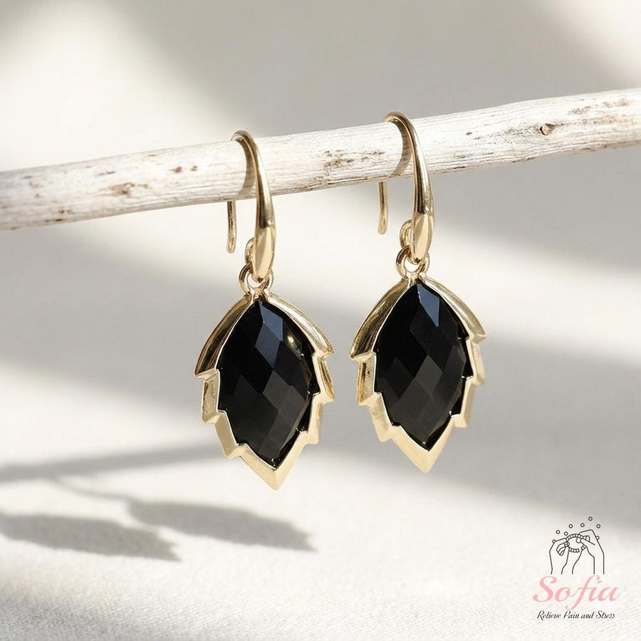 Onyx Stud Earrings | Boho Jewelry â€?Gift for Her - photo 1