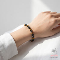 4MM Triple Protection Bracelet | Tigers Eye Obsidian Hematite Beaded Jewelry