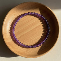 4MM Amethyst Bracelet | Dainty Beaded Crystal Jewelry