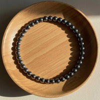 4MM Hematite Bracelet | Dainty Beaded Crystal Jewelry