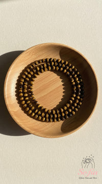 4MM Tigers Eye Bracelet | Dainty Beaded Crystal Jewelry