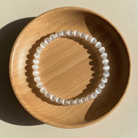 4MM Selenite Bracelet | Dainty Beaded Crystal Jewelry
