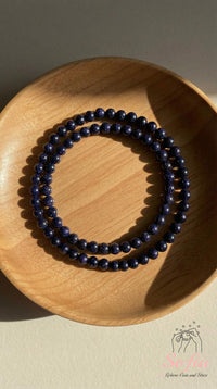 4MM Goldstone Bracelet | Dainty Beaded Crystal Jewelry