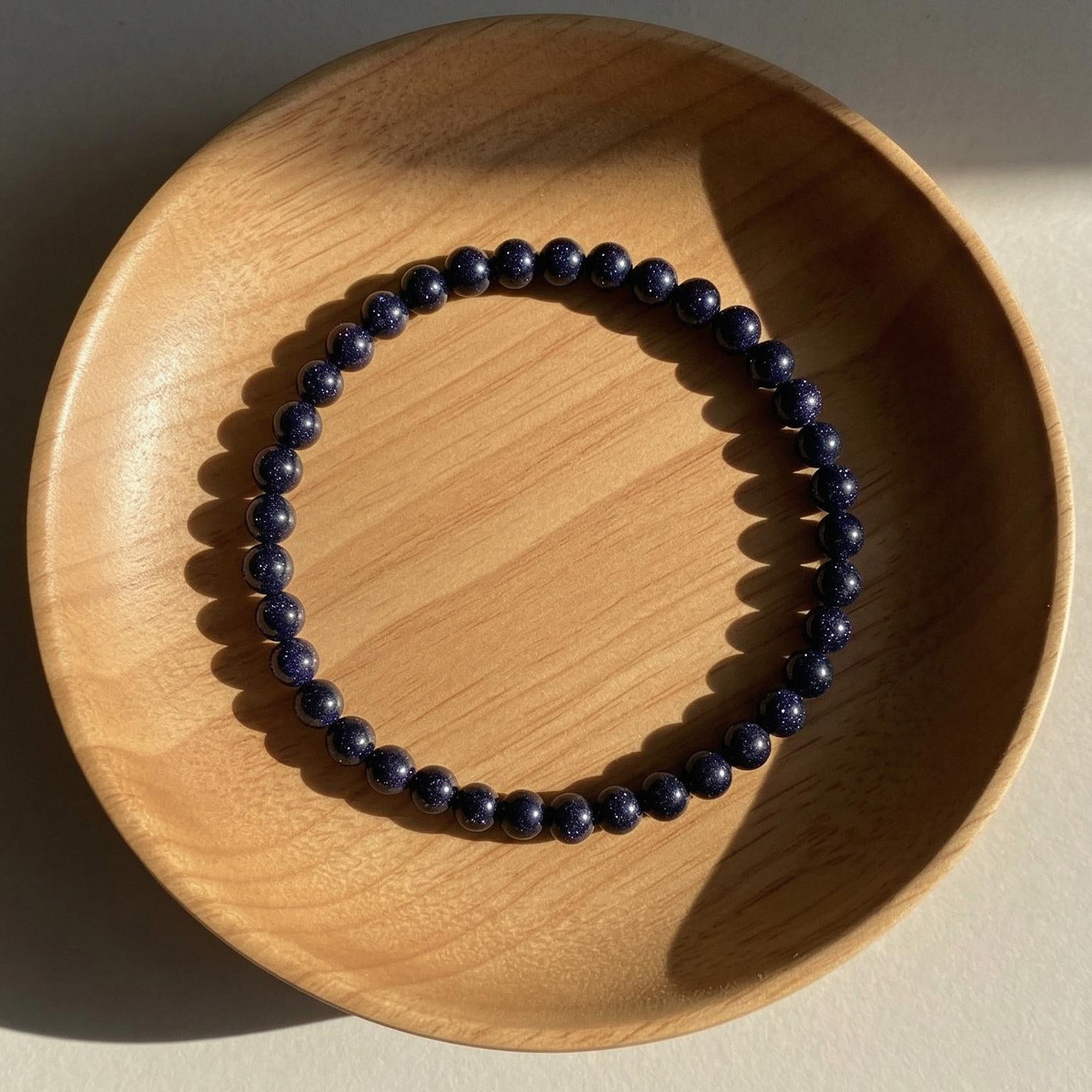 4MM Goldstone Bracelet | Dainty Beaded Crystal Jewelry