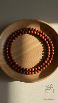 4MM Red Jasper Bracelet | Dainty Beaded Crystal Jewelry