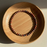 4MM Red Creek Jasper Bracelet | Dainty Beaded Crystal Jewelry