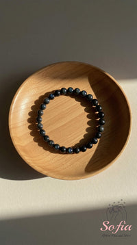 6MM Obsidian Bracelet | Dainty Beaded Crystal Jewelry