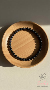 6MM Obsidian Bracelet | Dainty Beaded Crystal Jewelry