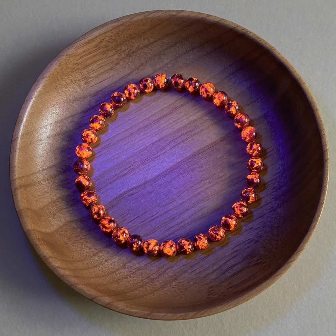 4MM Yooperlite Bracelet UV Reactive | Dainty Beaded Crystal Jewelry