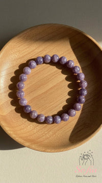 Lepidolite Beaded Bracelet | Crystal Jewelry