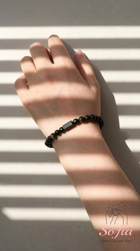 Gold Obsidian & Onyx Bracelet | Crystal Jewelry