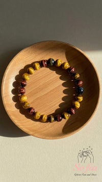 Rainbow Tigers Eye Stretch Bracelet | Beaded Boho Crystal Jewelry
