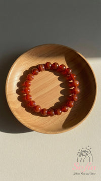 Armband aus rotem Achat | Kristallschmuck