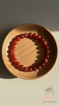 Armband aus rotem Achat | Kristallschmuck