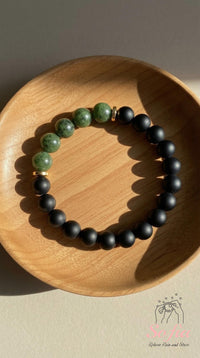 Jade & Onyx Bracelet | Beaded Crystal Jewelry
