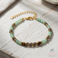 Aventurine & Smoky Quartz Bracelet | Minimalist Dainty Jewelry Stackable