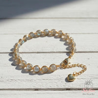 Moonstone Bracelet | Wire Wrapped Gold Jewelry
