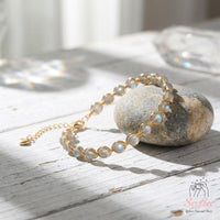 Moonstone Bracelet | Wire Wrapped Gold Jewelry