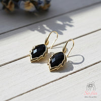 Obsidian Earrings | Boho Drop Earring | Crystal Jewelry
