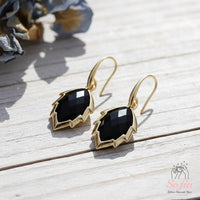 Obsidian Earrings | Boho Drop Earring | Crystal Jewelry
