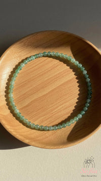 4MM Green Aventurine Bracelet | Dainty Beaded Crystal Jewelry