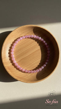 4MM Kunzite Bracelet | Dainty Beaded Crystal Jewelry