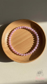 4MM Kunzite Bracelet | Dainty Beaded Crystal Jewelry