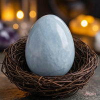 Blue Calcite Crystal Cluster | Crystal Stone Decor