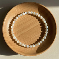 4MM Mother of Pearl Bracelet | Dainty Beaded Crystal Jewelry