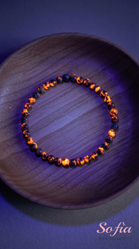 4MM Yooperlite Bracelet UV Reactive | Dainty Beaded Crystal Jewelry