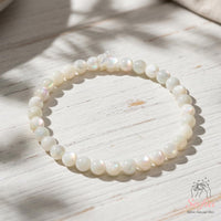 Mother of Pearl Bunny Bracelet | Rabbit Dainty Beaded Jewelry