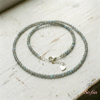 Labradorite Choker | Minimalist Dainty Crystal Beaded Necklace