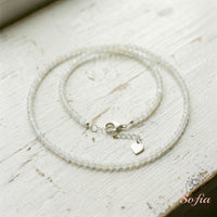 Moonstone Choker | Minimalist Dainty Crystal Beaded Necklace