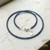 Sapphire Choker | Minimalist Dainty Crystal Beaded Necklace