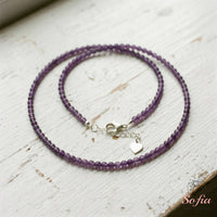 Amethyst Choker | 3MM Polished Beads Summer Styling Accessories
