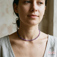 Amethyst Choker | 3MM Polished Beads Summer Styling Accessories