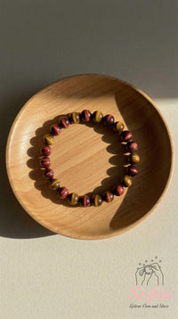 Rainbow Tigers Eye Stretch Bracelet | Beaded Boho Crystal Jewelry