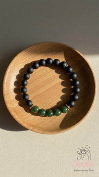 Jade & Onyx Bracelet | Beaded Crystal Jewelry