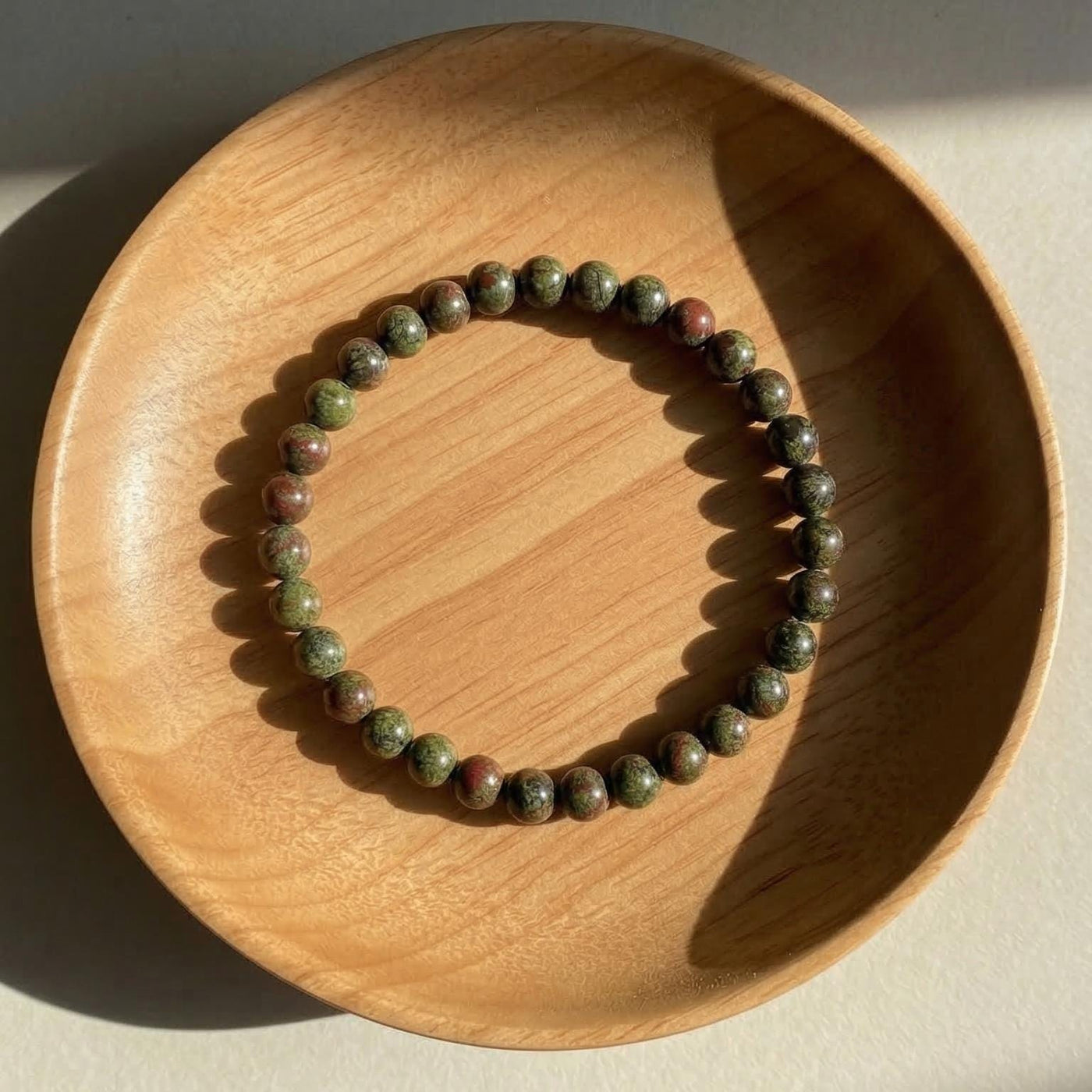4MM Dragon Bloodstone Bracelet | Dainty Beaded Crystal Jewelry