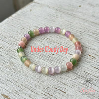 UV-Reactive Rainbow Beaded Anklet | Dopamine Aesthetic Jewelry