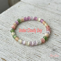 UV-Reactive Rainbow Beaded Bracelet | Summer Aesthetic Jewelry