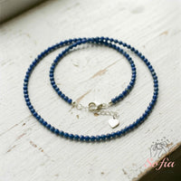Lapis Lazuli Choker | Minimalist Dainty Crystal Beaded Necklace