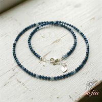 Blue Aventurine Choker | Minimalist Dainty Crystal Beaded Necklace