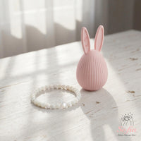 Mother of Pearl Bunny Bracelet | Rabbit Dainty Beaded Jewelry