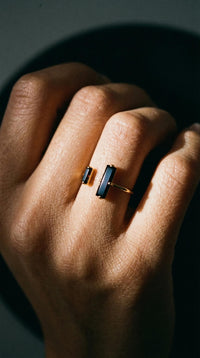 Obsidian Open Ring | Protective Crystal Rings - Personalized Available