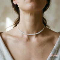 Moonstone Choker | Minimalist Dainty Crystal Beaded Necklace