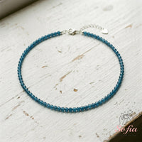 Apatite Choker | Minimalist Dainty Crystal Beaded Necklace