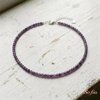 Amethyst Choker | 3MM Polished Beads Summer Styling Accessories