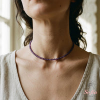 Amethyst Choker | 3MM Polished Beads Summer Styling Accessories
